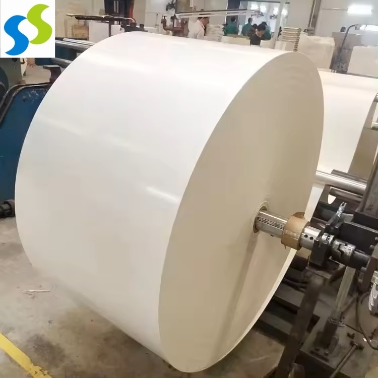 115gsm stock base paper large roll of white cow paper base paper used for: handbag, envelope, packaging carton surface printing