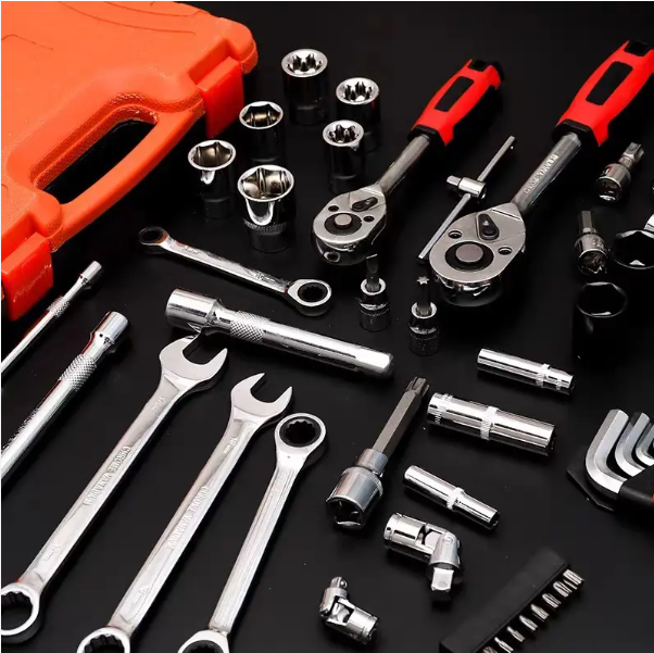 171pcs Mirror Polish Hand Tool Set Socket Wrench Set For Mechanics 3/8 And 1/2 Socket Set And Ratchet