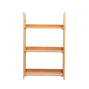 Hard Wood Multifunctional Wooden Book Shelves Rack Bamboo Ladder Shelf For Home Bathroom Bedroom