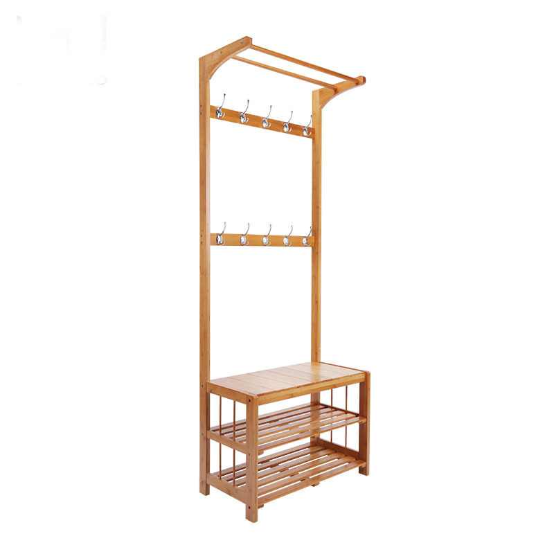 Various Size different kinds of family use fashion bamboo coat rack with shelf