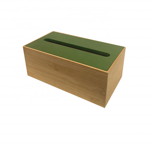 Tissue Box Cover square Refined Modern Bamboo wood Facial Tissue Dispenser Box Holder for Dresser Bathroom Decorative