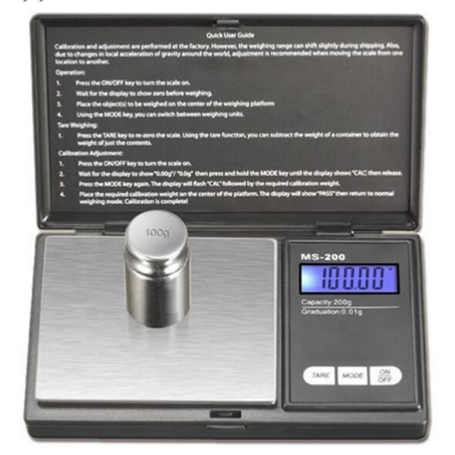 Mini Pocket Jewelry Weighing Scales 200G 0.1G Digital Diamond Scale balanza gramera