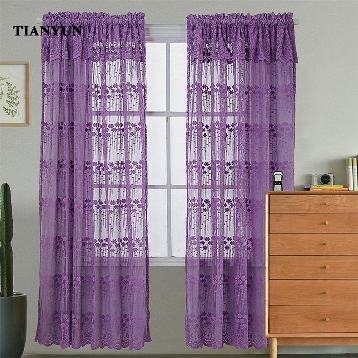 Hot Sale Product Arab Style Polyester Warp Knitted Jacquard Lace Curtain For Kitchen Window