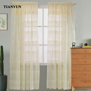 Hot Sale Product Arab Style Polyester Warp Knitted Jacquard Lace Curtain For Kitchen Window