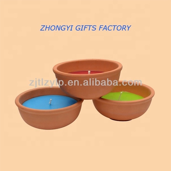 Wholesale hot sale attractive price outdoor citronella terracotta pot candles for decoration