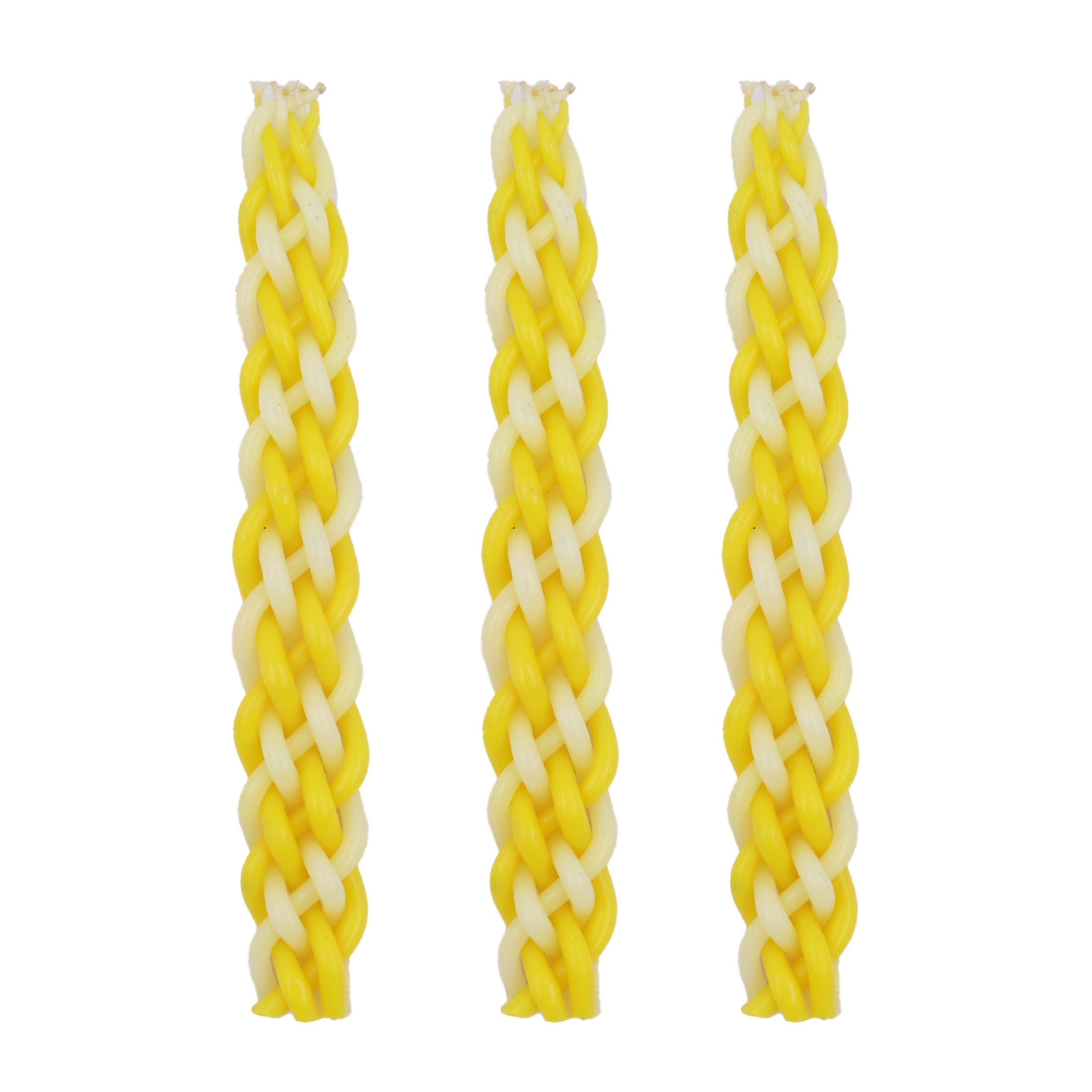 2021 new product luxury handmade beeswax candles multi-color braid jewish candles