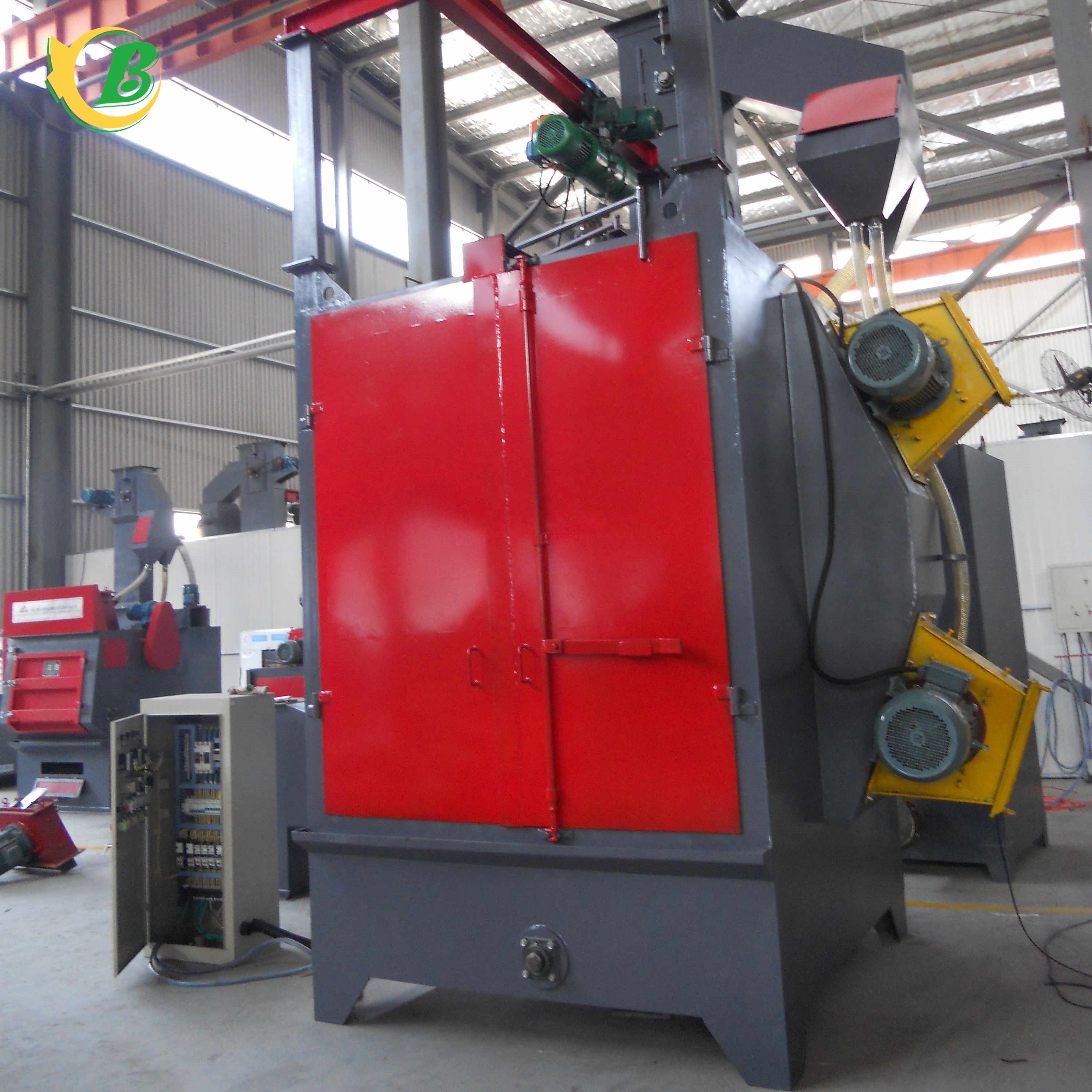 Single hook double hook shot blasting machine TBQ3720 hook type wheel abrator shot peening machine