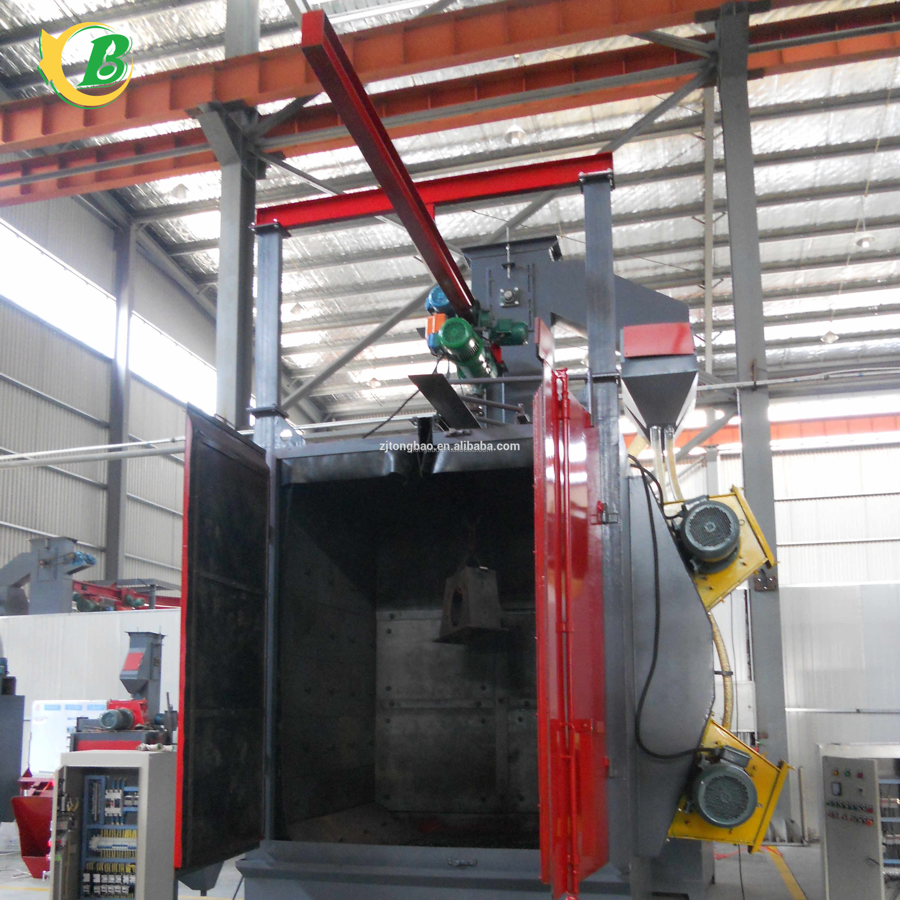 Single hook double hook shot blasting machine TBQ3720 hook type wheel abrator shot peening machine