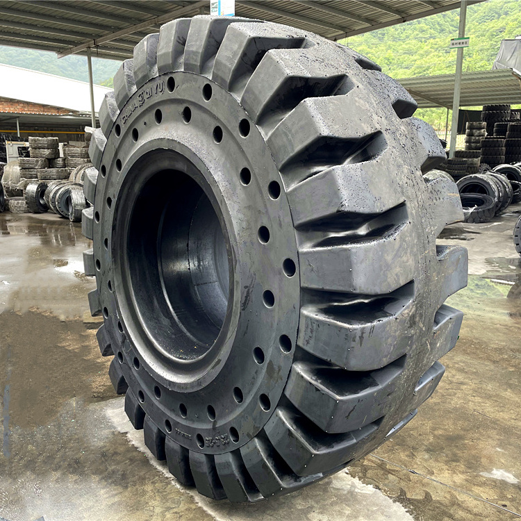 solid rubber tire otr loader wheel tire 23.5-25