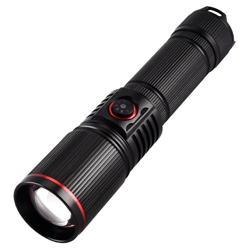 10000 lumens Outdoor Multi-functional Zoomable Flashlight 1000 meter Type-C Charging Waterproof Telescopic Aluminum Torch