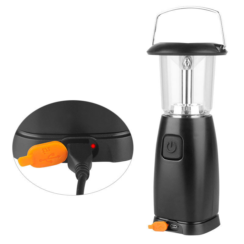 Outdoor Survival Emergency Camping Light Bright 6 LED Rechargeable Hand Crank Dynamo Solar Powered Camping Lantern