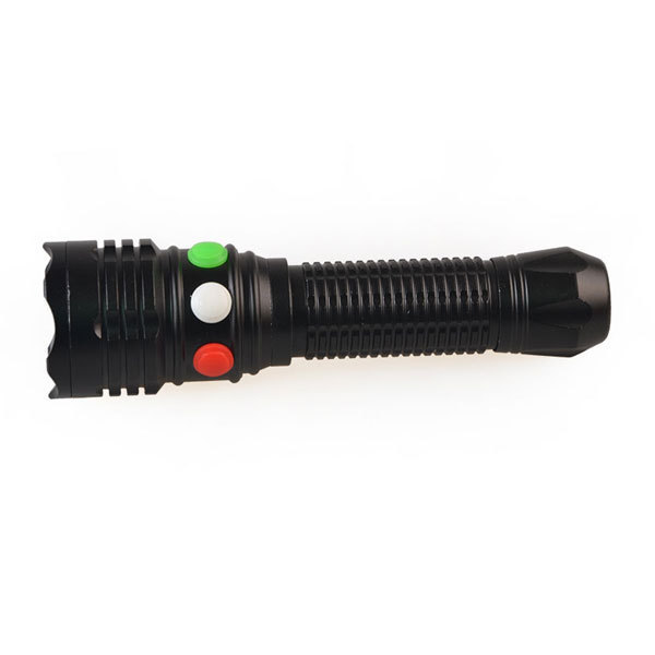 3 in 1 Multicolor Red Green White Signal Flashlight for Hunting Fishing Riding with Magnet