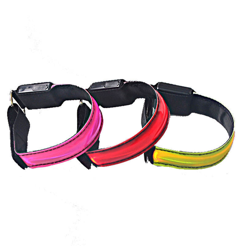 LED Bracelet Armband Rechargeable High Visibility Wrist Arm Ankle Light Up Bands Running Night Walking