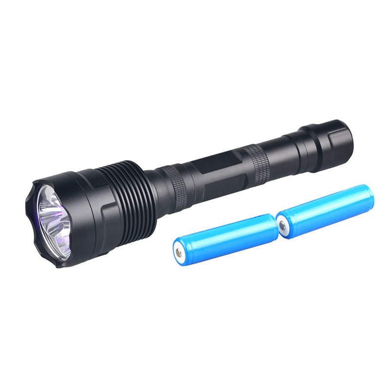 High Power 365 395 flashlight 30watt Rechargeable 365nm 395nm UV LED Flashlight Heavy Duty Black Material UV Light