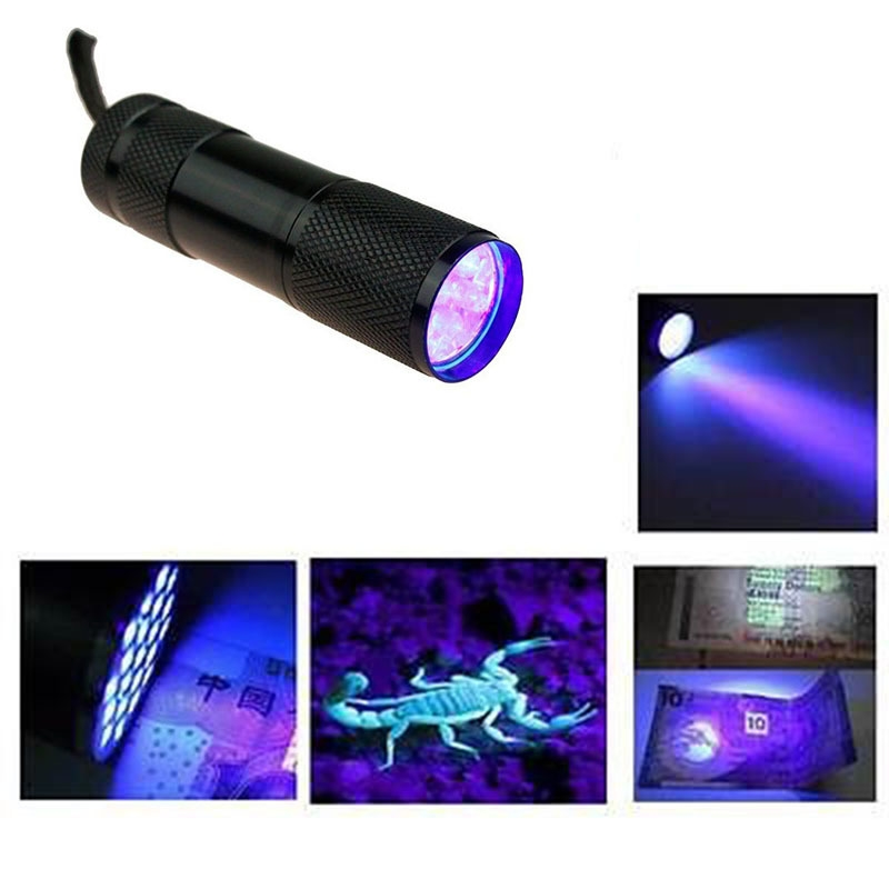 Best Sale For Cheaper 395nm 9led Mini Pocket Use 3-AAA Dry Battery UV Blacklight Torch Flashlight