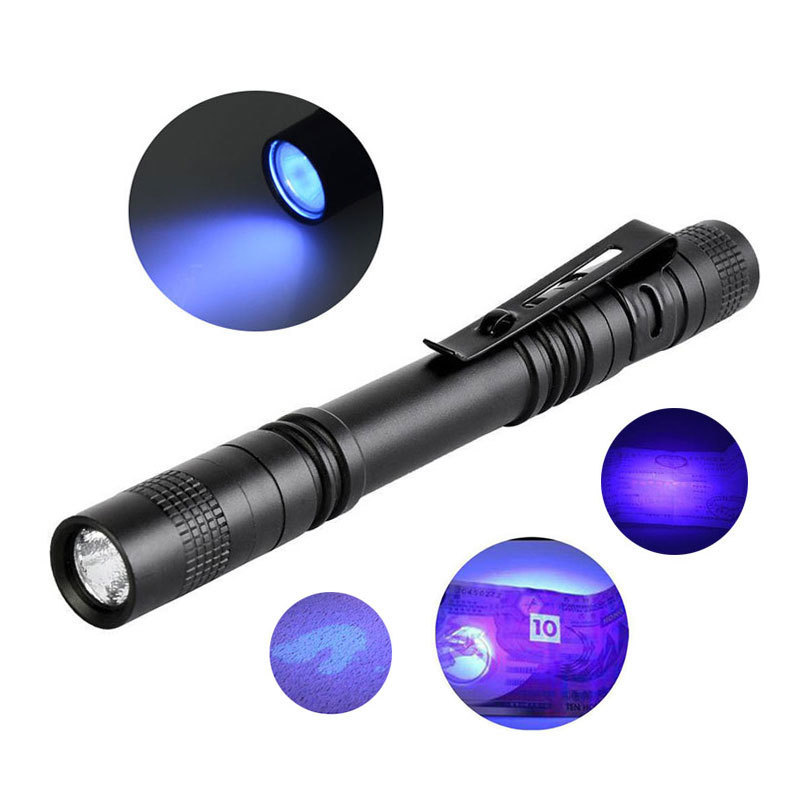 Ultraviolet Money Detector Flashlight UV 365 nm Detection Pen Penlight Lamp Fluorescence Test Torch