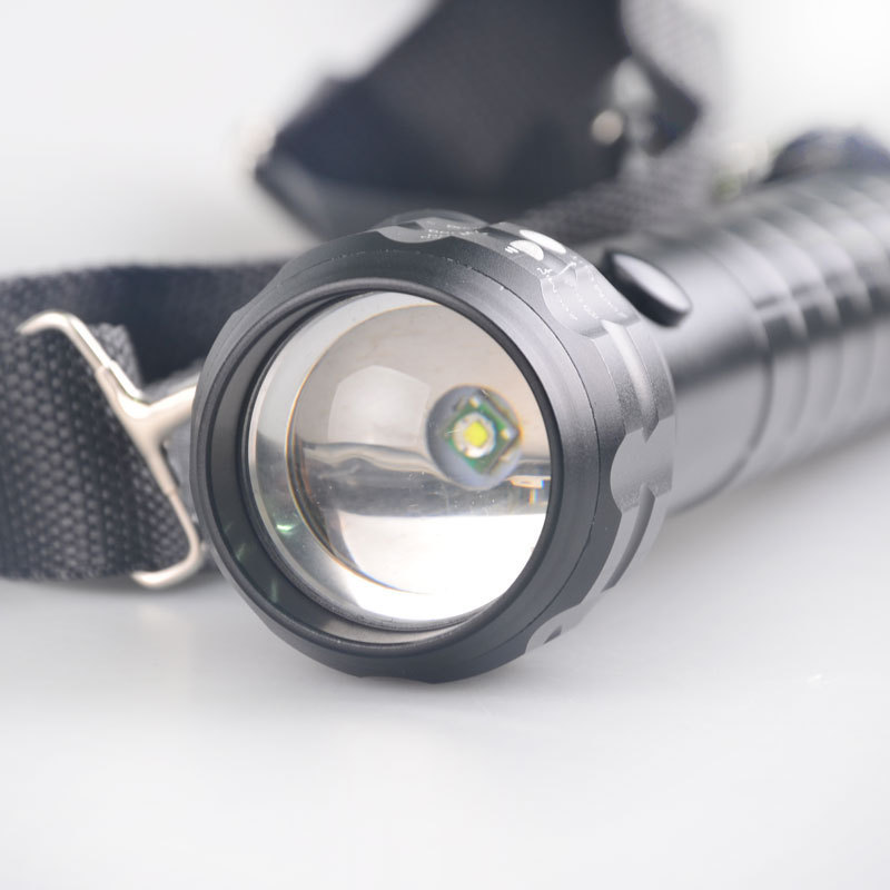 Hot selling Heavy Duty Powerful Best Guidesman Torch Flashlight with Nylon Strap  Zoom Flashlight with Compass