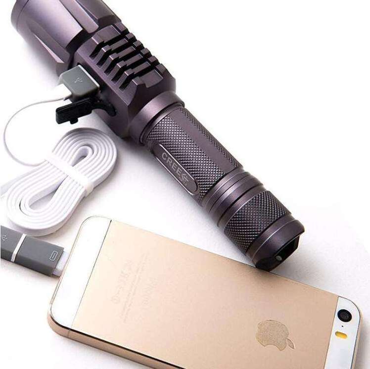 10Km Long Distance Strong Beam Torch 5 Modes Rechargeable Tactical Flash Light Led Flashlight 1000 Lumens