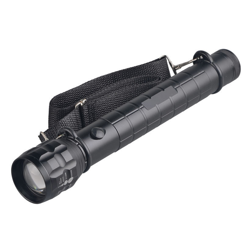 Self Defense Hunting LED Bat Flashlight Powerful Rechargeable Tactical Zoom Flashlight Tactical Flashlight