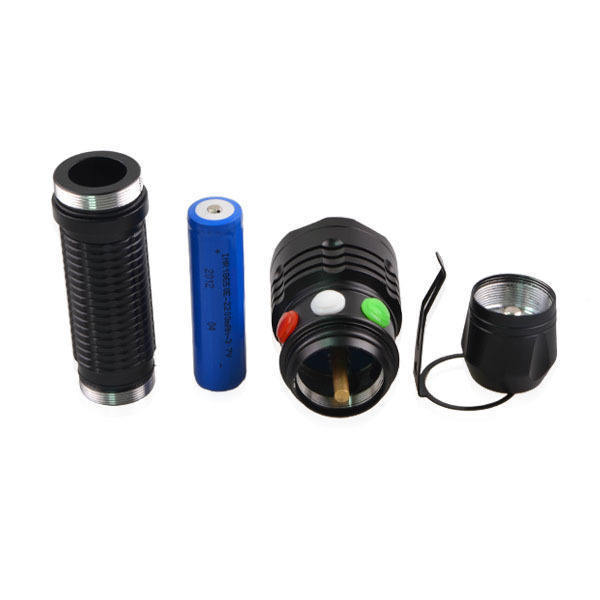 Multi-function Super Power Failway Signal Torch Tri Color Flashlight with Magnet