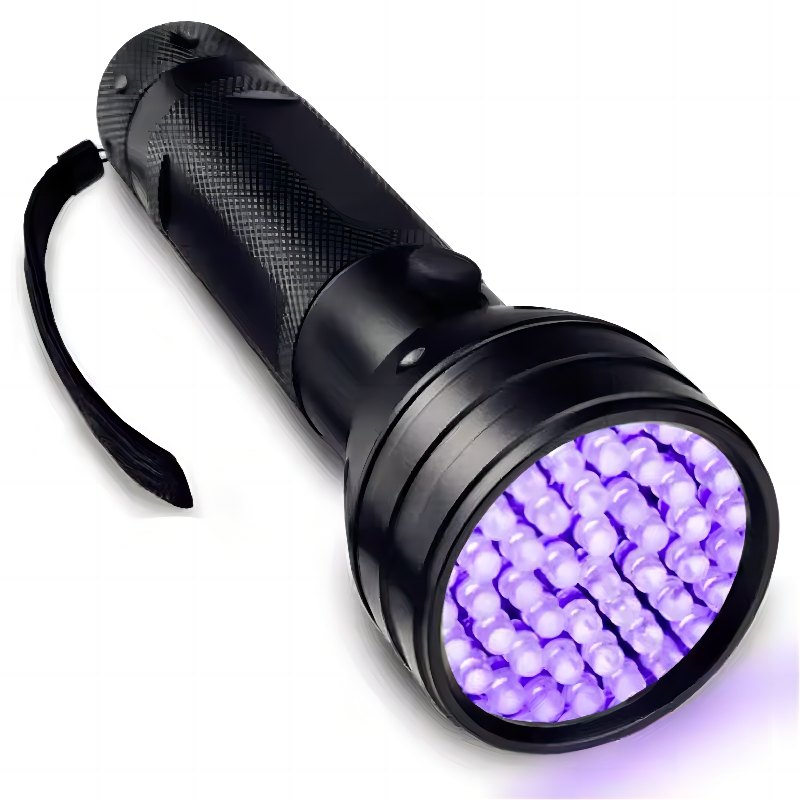 51 LED UV Flashlight with Black Light 395nm Aluminum Alloy Body Pet Urine and Stain Detector IP65 Rated for Emergency Use