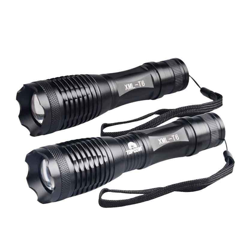 Outdoor Hunting LED Tactical LED Flashlight Emergency Grade Zoomable led Torch lamp flashlight 400 lumens