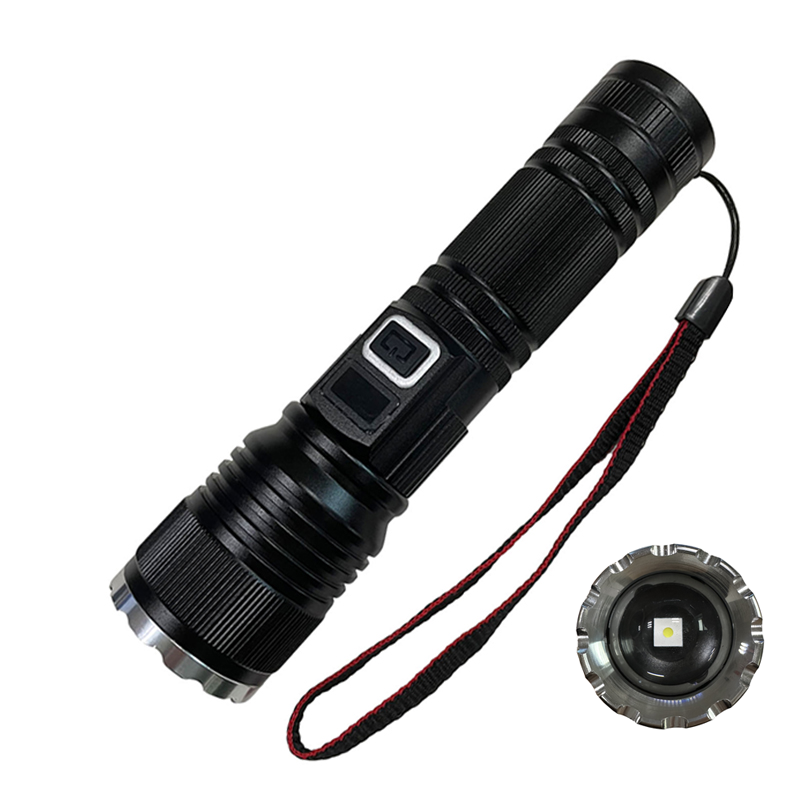 White Laser Rechargeable Tactical Flashlight Powerful 10000 Lumens IP65 Waterproof Aluminum Alloy Long Range Torch for Emergency