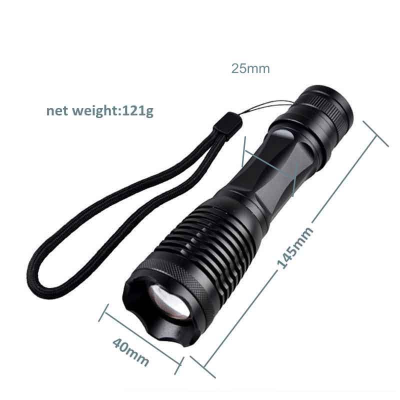 Outdoor Hunting LED Tactical LED Flashlight Emergency Grade Zoomable led Torch lamp flashlight 400 lumens