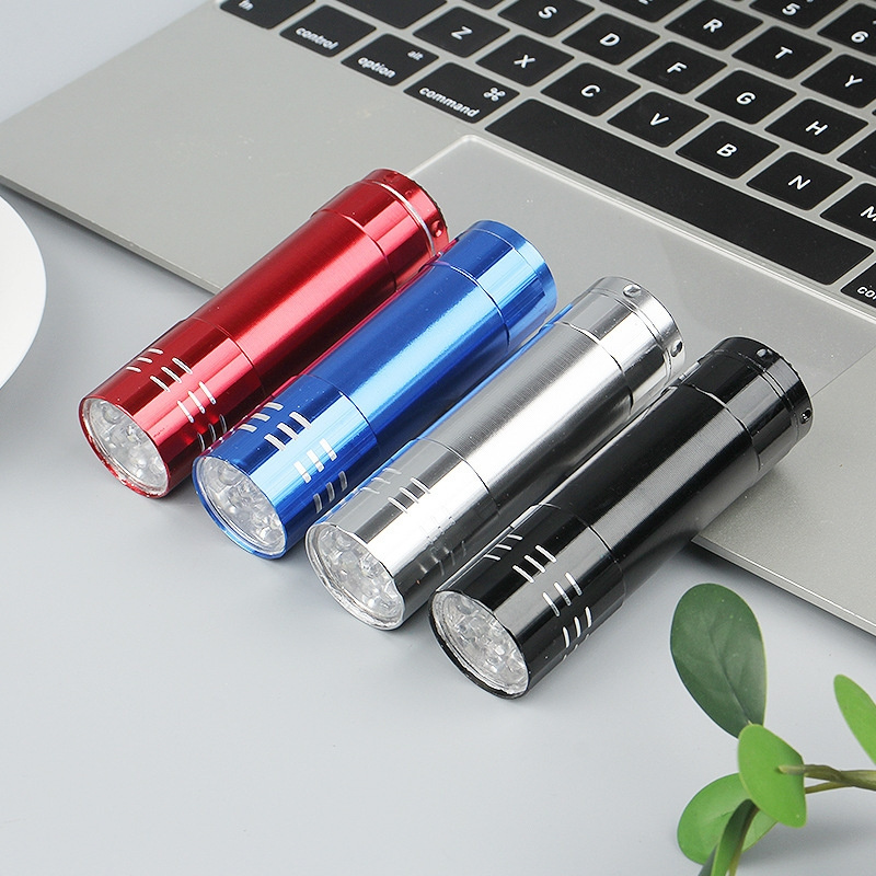 OEM Mini White Light Color 9 LED Gift Light Super Bright Torch With Lanyard Lettering Customer Logo Available Outdoor Flashlight