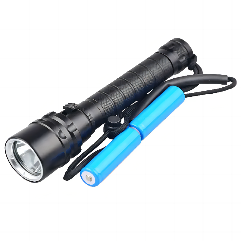 4000 Lumens T6 LED Diving Flashlight High Brightness IPX8 Most Powerful 80 Meters Underwater Lantern for Emergency Camping