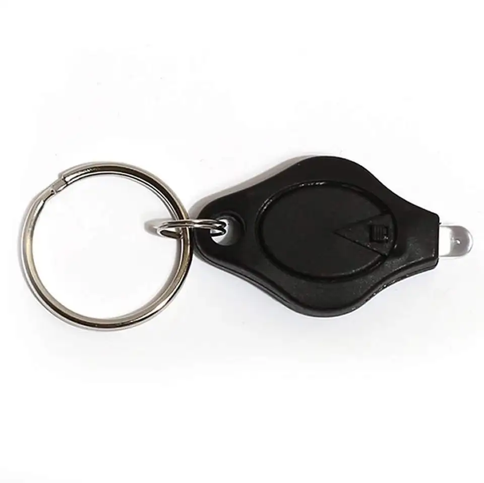 Promotion Gift Mini LED Keychain 395nm UV Flashlight For Money Checking Plastic Material Pocket Key Ring Black Light