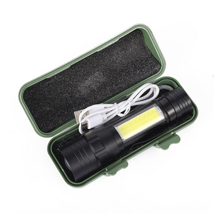 Micro USB Rechargeable Tactical Led Torches Flashlight Portable Pocket Zoomable Flashlight