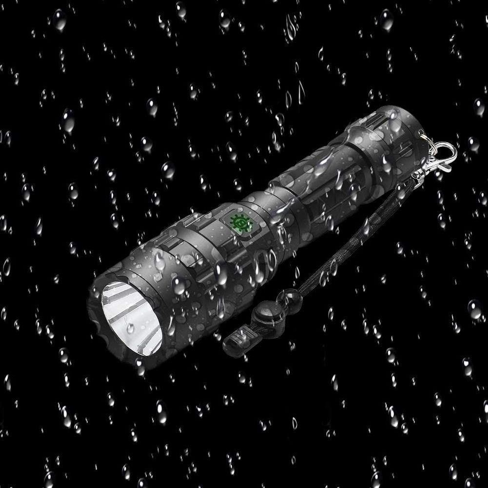 USB rechargeable L2 flashlight long-range mini waterproof night riding hunting light led glare flashlight set