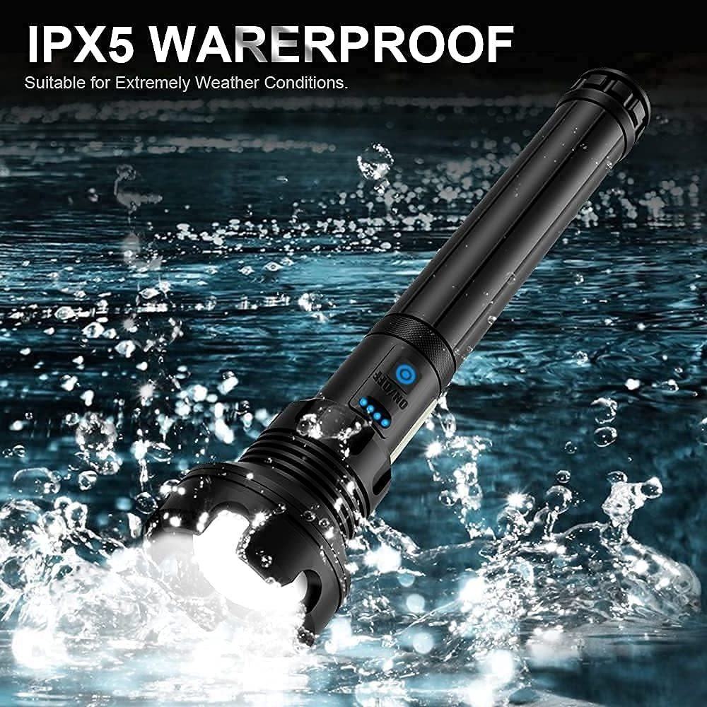 XHP90 LED Flashlights Torches Powered Telescopic Zoom Tactical LED USB Rechargeable LED 1101 Type Light Flashlight Plus