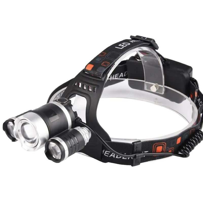 Camping Strong Light T6 LED Rechargeable Headlamp Zoomable 4 Modes Tactical Headlight High Power Waterproof Head Torch