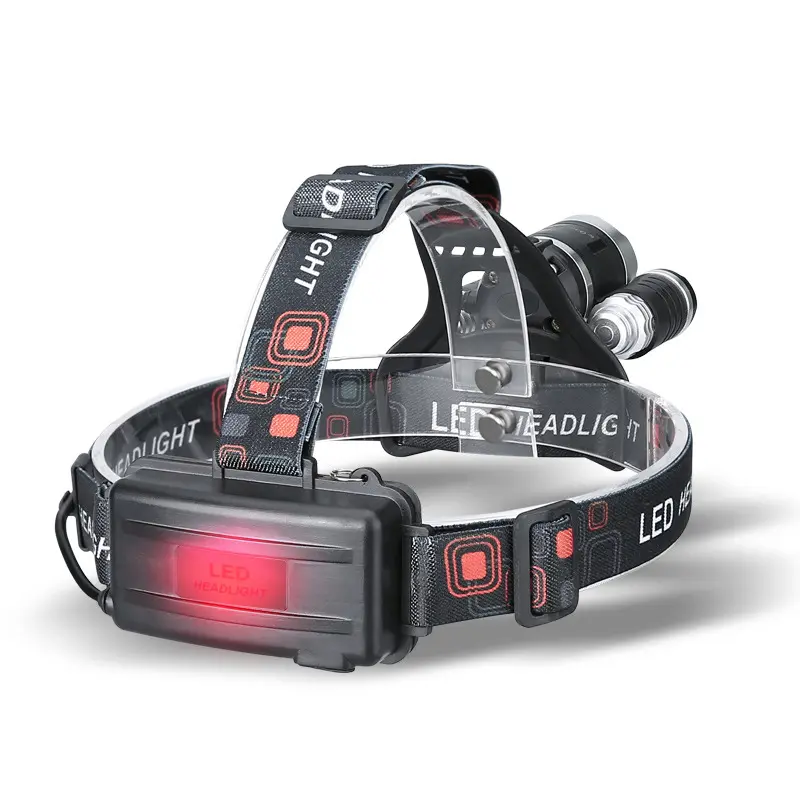 Camping Strong Light T6 LED Rechargeable Headlamp Zoomable 4 Modes Tactical Headlight High Power Waterproof Head Torch