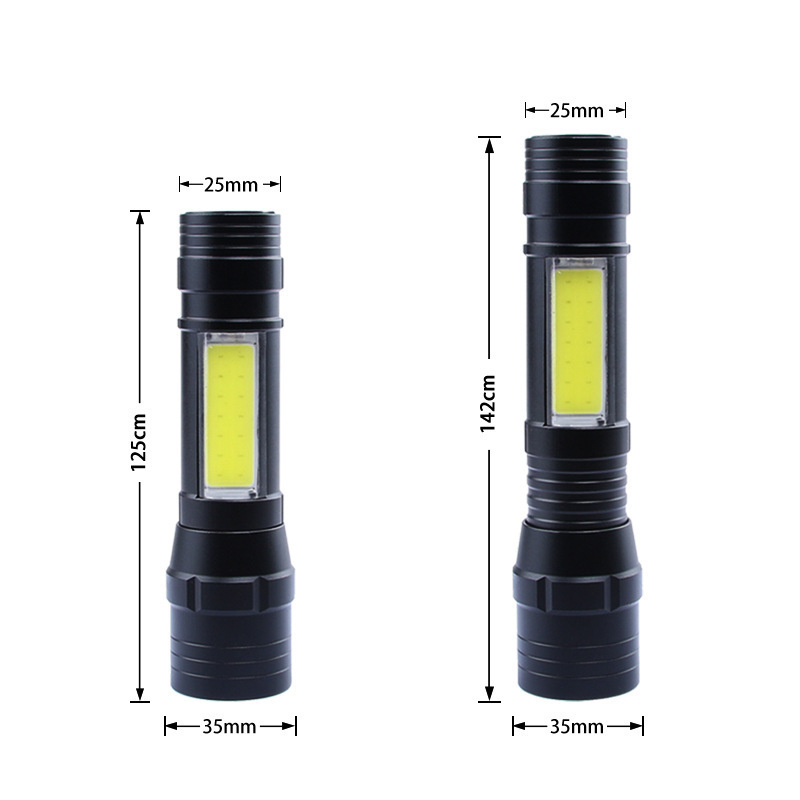 Micro USB Rechargeable Tactical Led Torches Flashlight Portable Pocket Zoomable Flashlight