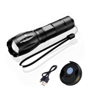 Zoom Type-C USB Rechargeable Torch High Power XML T6 LED Flashlight Aluminum Alloy Outdoor Tactical Flashlight