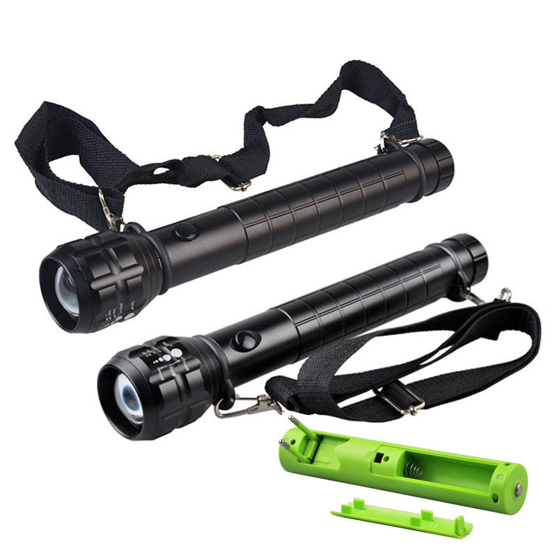 Self Defense Hunting LED Bat Flashlight Powerful Rechargeable Tactical Zoom Flashlight Tactical Flashlight