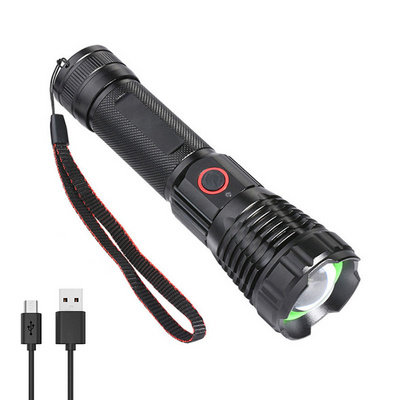 Ultra Bright 10000 Lumens Waterproof Tactical XHP 90 LED Flashlight 5 Modes Torch Light USB With Power Bank Tactical Flashlight