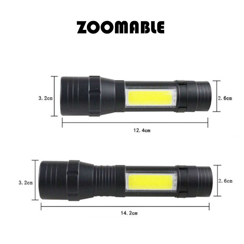 Micro USB Rechargeable Tactical Led Torches Flashlight Portable Pocket Zoomable Flashlight