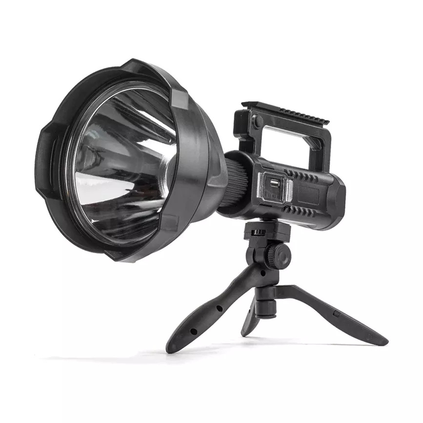 Portable Handheld Tripod 4 Modes 3000 Lumen LED Super Bright Searchlight Rechargeable Spotlight