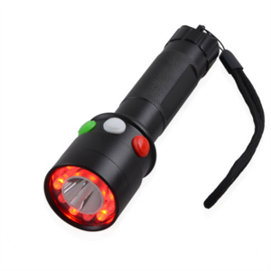 3 Color Railway Station Sos Safety Signal 3W Rechargeable White Red Green Flashlight Warning Survival Emergency Torch Light