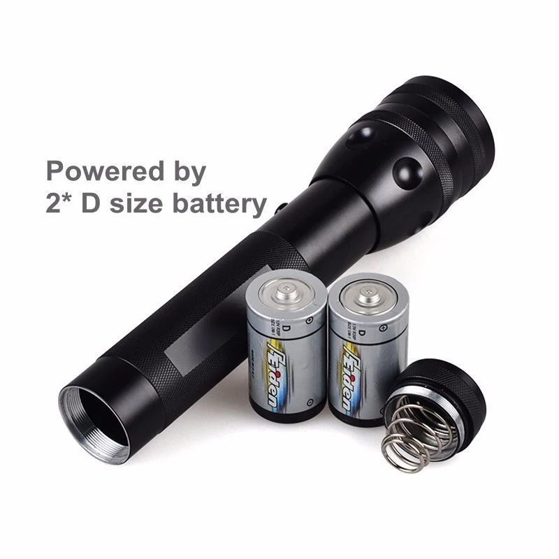 3 Modes Aluminium Heavy Duty Super Bright 2D Cell D Battery Flashlight Black Light LED Flashlight Tactical Flashlight