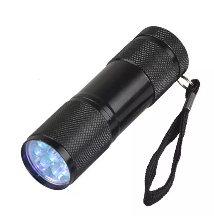 Mini 9 LED UV Flashlight Torch Laser Pointer 395nm UV Light Banknote 365nm Ultraviolet Light for Money Banknote Check