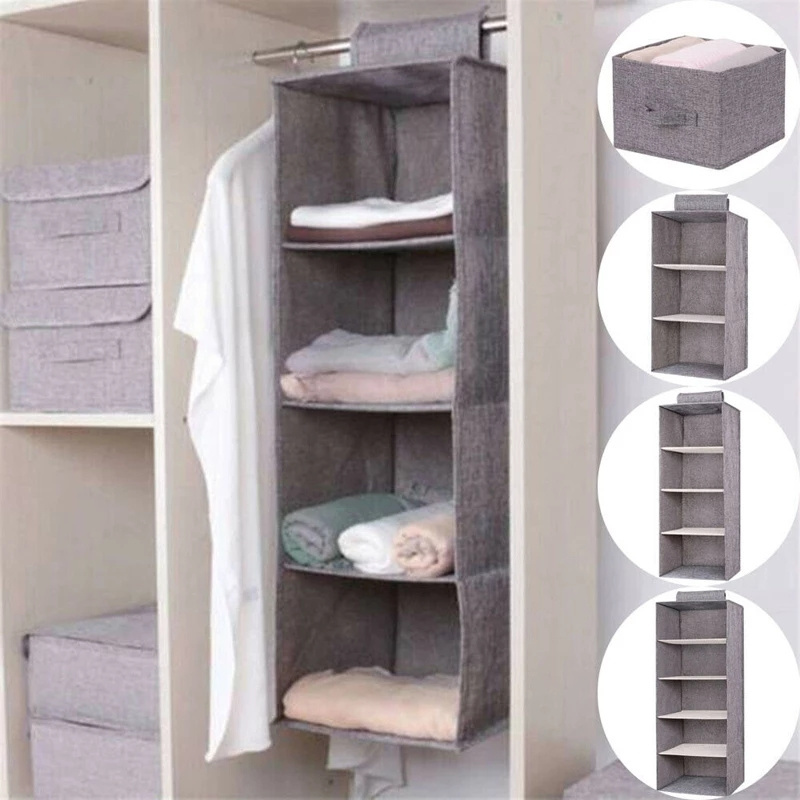 Easy Mount Hanging Closet Organizer and Wardrobe Storage Shelves for Sweater Handbag Underwear toys storage