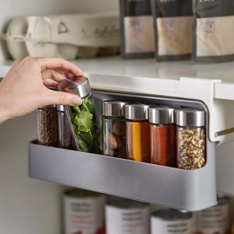 Upgrade Kitchen Countertop Spice Rack Storage Organizer Shelf