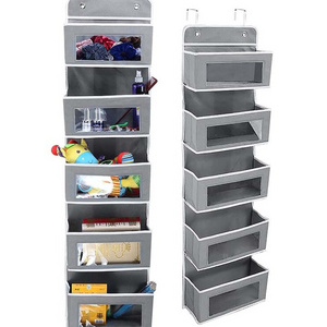 Custom Non-woven 5-Shelf Hanging bag Behind The Door Storage Organizer for Closet Clothes Toys