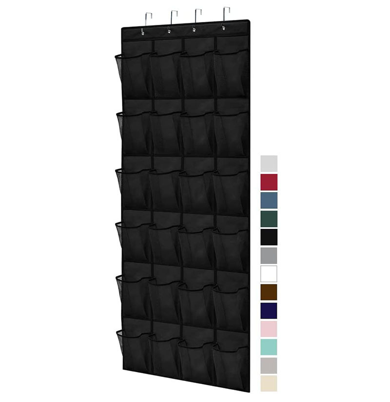 24 Grid Wall-mounted Sundries Shoe Organiser Fabric Closet Bag Storage Rack