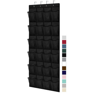 24 Grid Wall-mounted Sundries Shoe Organiser Fabric Closet Bag Storage Rack